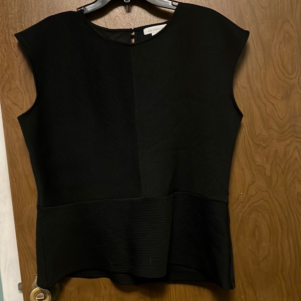 Liz Claiborne black sleeveless top size XL